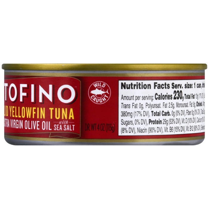 SUPREME BOX Portofino Premium Yellowfin Tuna in Olive Oil, Wild Caught, Solid Light, 4.5 Oz