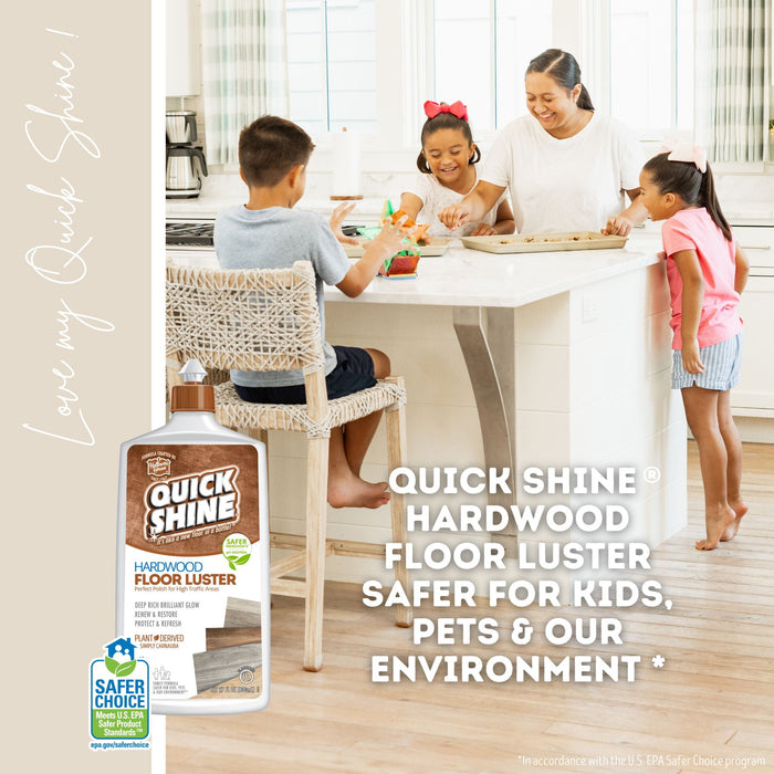 Quick Shine High Traffic Hardwood Floor Luster and Polish, 27 Fl. Oz.