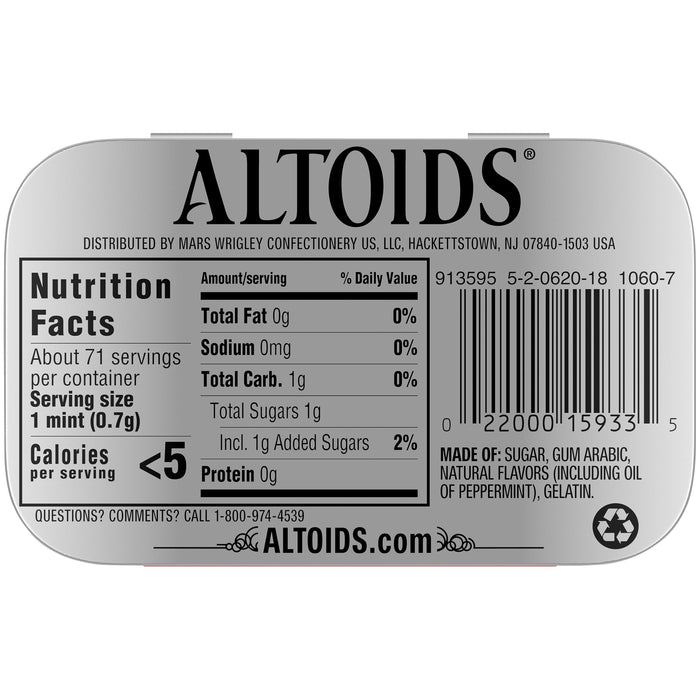 Altoids Classic Peppermint 1.76 oz each Tin