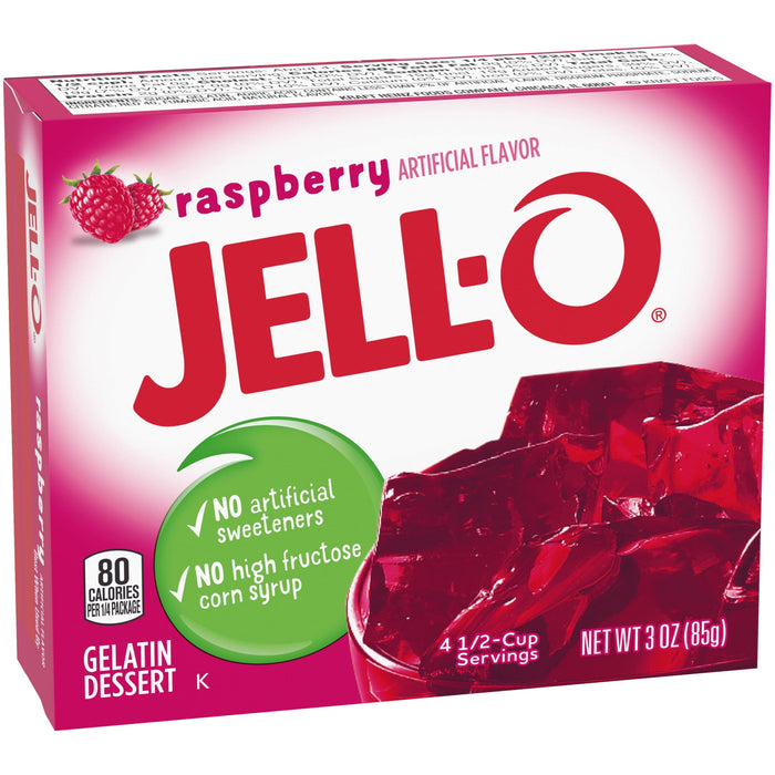 Jell-O Dry Package Dessert Jell-O Raspberry Instant Gelatin Mix, 3 Ounce (Pack of 1)