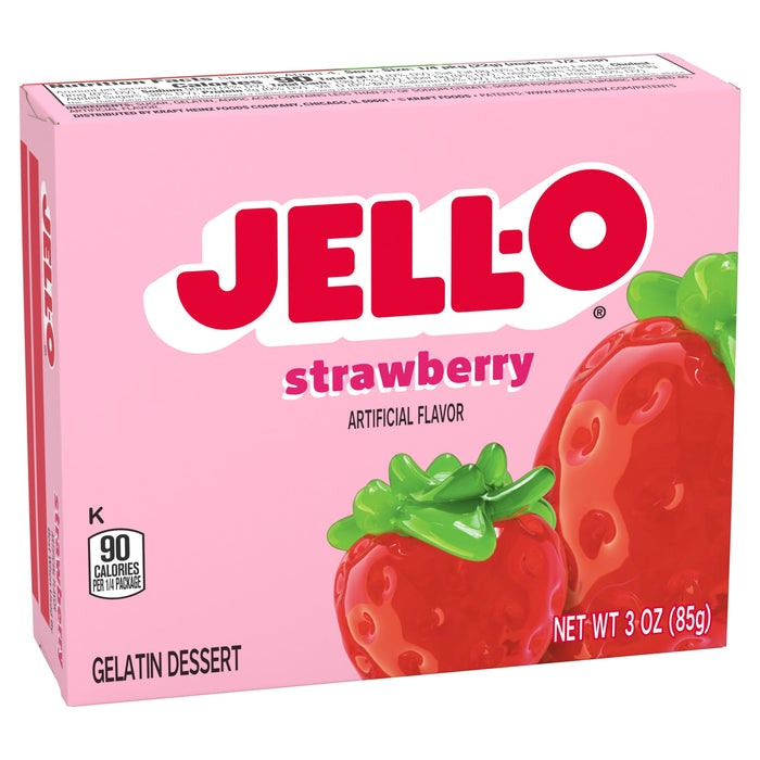 Jell-O Gelatin Mix, Strawberry, 3 oz