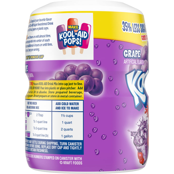 Kool-Aid Grape Flavored Powdered Drink Mix, 19 oz for 1 bottle