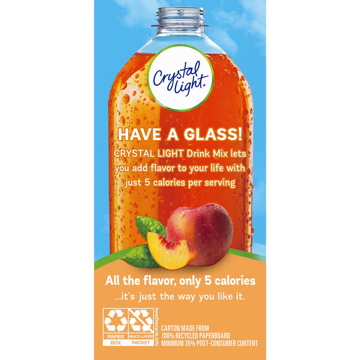 Crystal Light On The Go Peach Tea Drink Mix - 10 Count