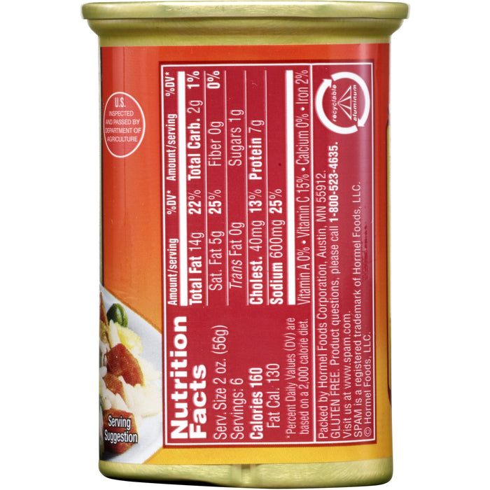 S-PAM Hot & Spicy Luncheon Ham, Cheese Portuguese Sausage Garlic Spicy, 12 Oz