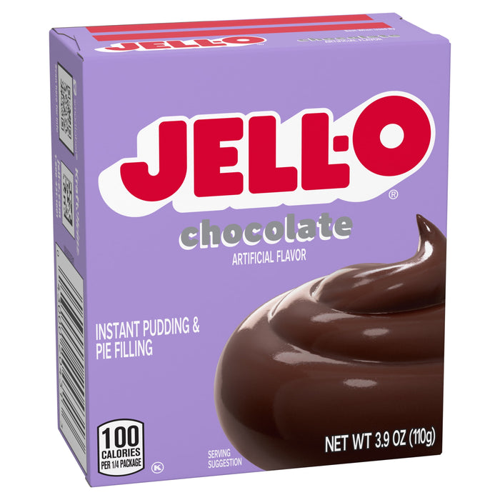 JELL-O Chocolate Instant Gelatin Dessert Mix (3.9 oz Box)