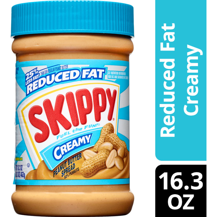 Skippy Reduced Fat Creamy Peanut Butter Spread, 16.3 Ounce