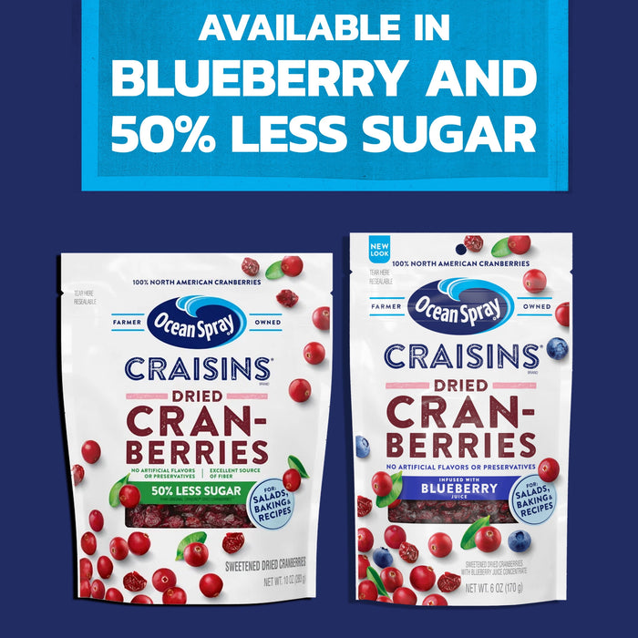 Ocean Spray Craisins, Sweetened Dried Cranberries, Cherry Flavored, 6 Ounce BB. 01/19/2025