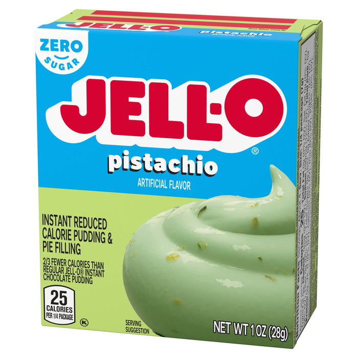 Jell-O Sugar Free Gelatin Pistachio Instant Pudding 1 oz Box