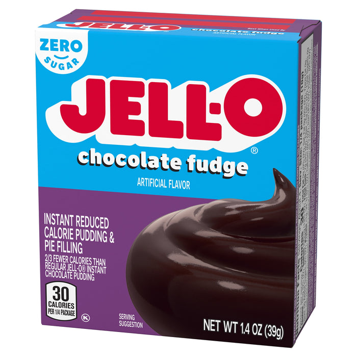 Jell-O Sugar Free Gelatin Chocolate Fudge Instant Pudding 1.4 OZ Box