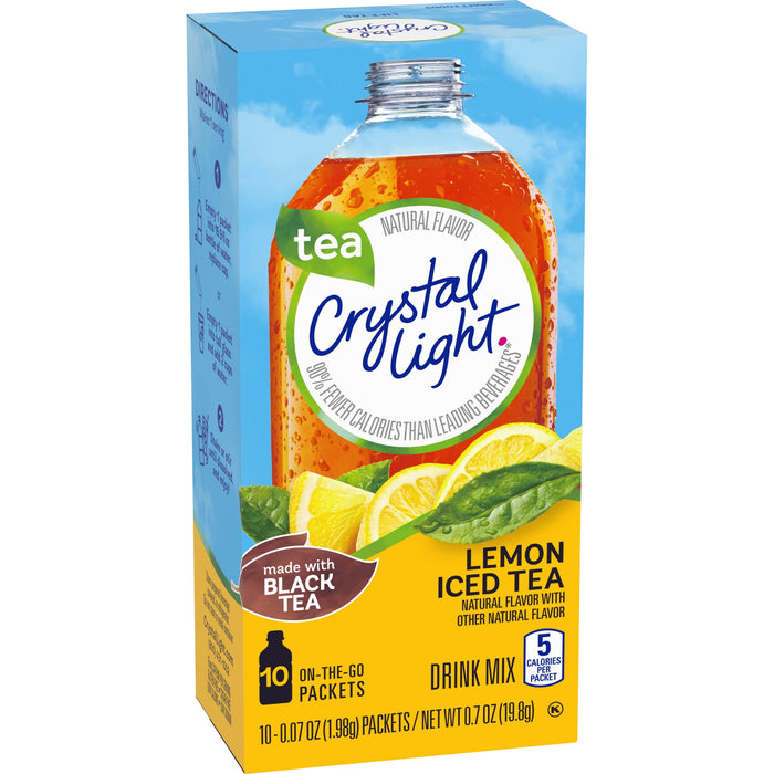 Crystal Light Sugar-Free Lemon Iced Tea On-The-Go Powdered Drink Mix 10 Count