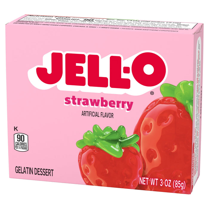 Jell-O Gelatin Mix, Strawberry, 3 oz