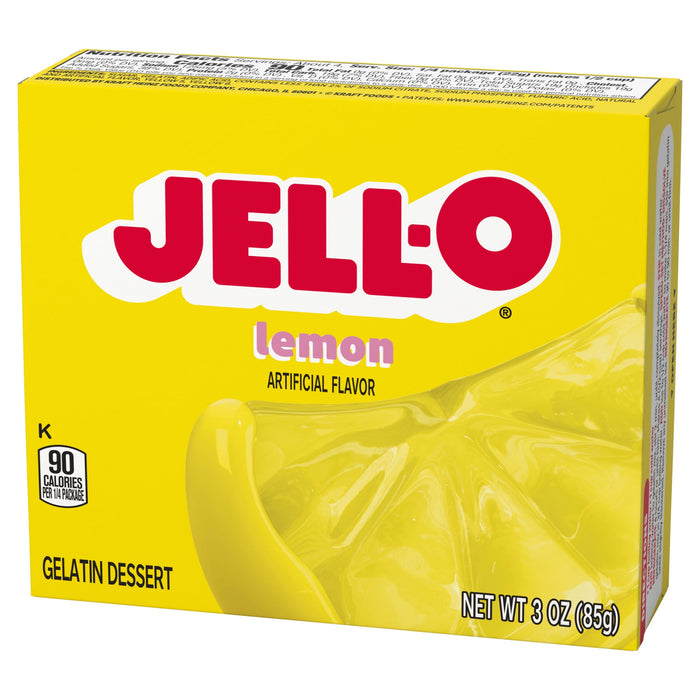 Jell-O Lemon Gelatin Mix, 3 oz Boxes