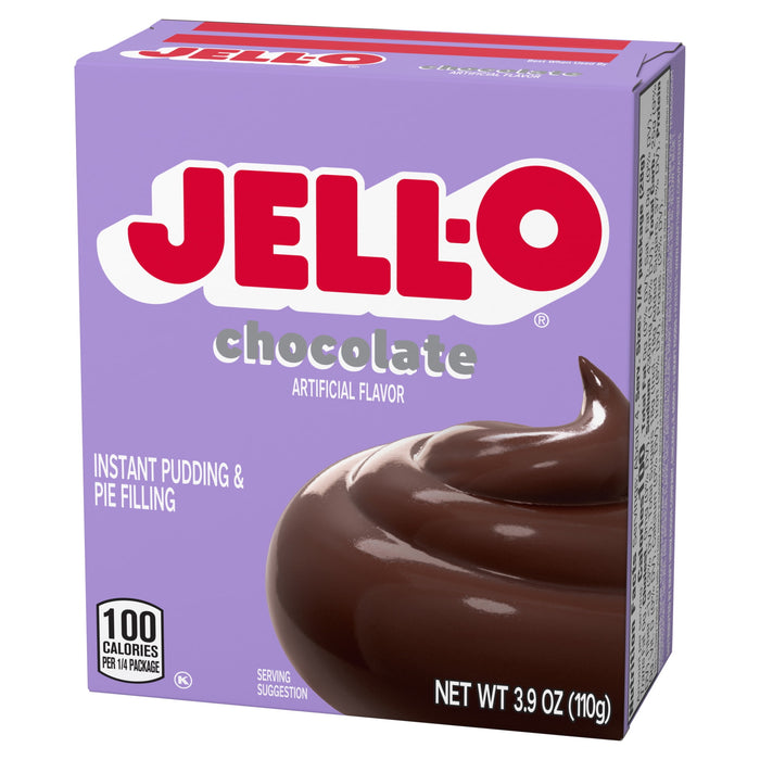 JELL-O Chocolate Instant Gelatin Dessert Mix (3.9 oz Box)