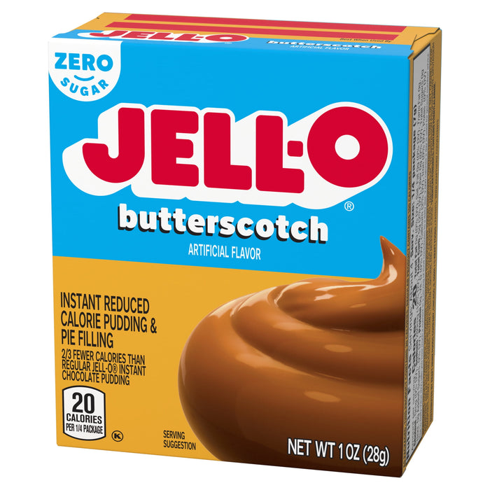 JELL-O Butterscotch Sugar Free Fat Free Instant Pudding & Pie Filling Mix (1 oz Box)