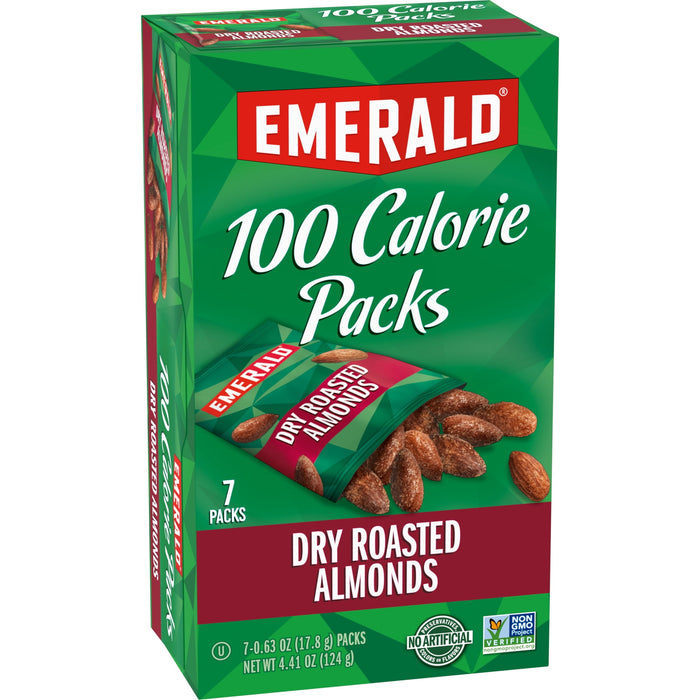 Emerald Nuts Dry Roasted Almonds, 100 Calorie Packs, 7 Ct BB. 01/26/2025