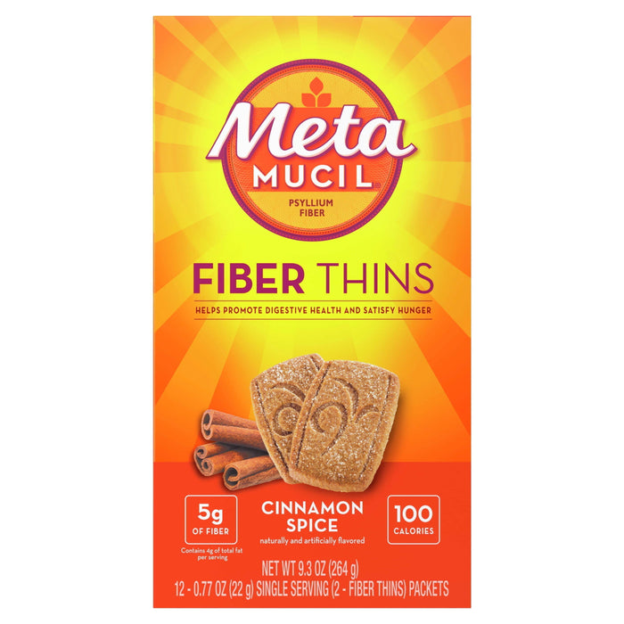 Metamucil Fiber Wafer, Cinnamon Spice 12 Count