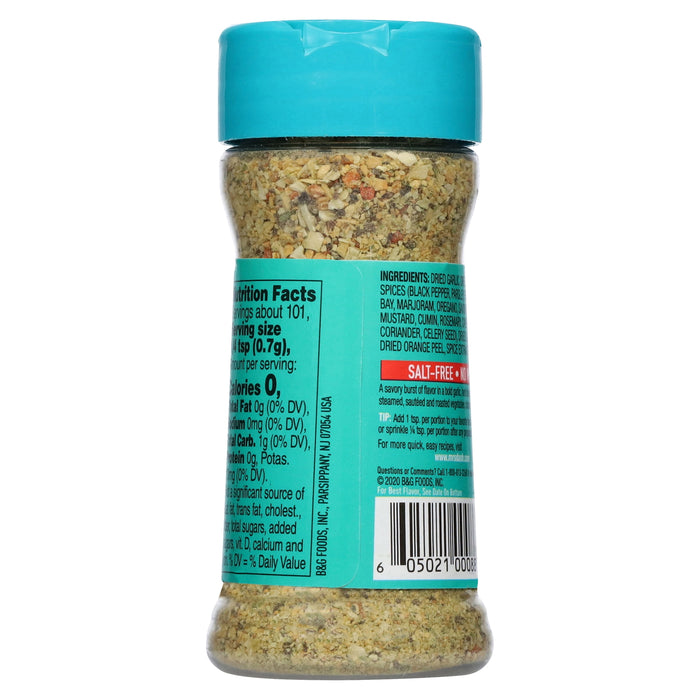 Dash Salt-Free Seasoning Blend, Garlic & Herb, 2.5 Ounce