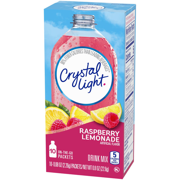 Crystal Light Raspberry Lemonade Drink Mix (10 On-the-Go Packets)