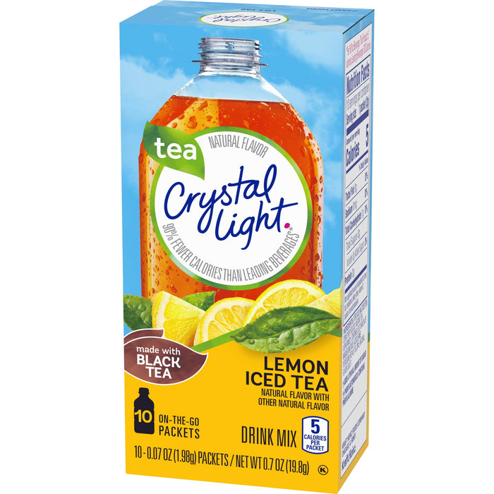 Crystal Light Sugar-Free Lemon Iced Tea On-The-Go Powdered Drink Mix 10 Count