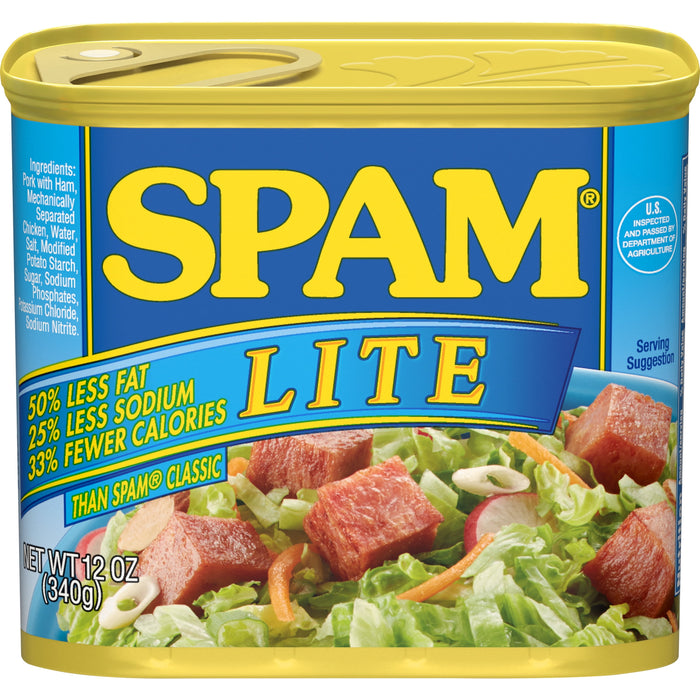 S-pam Lite, 50% Less Fat, 25% Less Sodium, 33% Less Calories 12 Oz Can