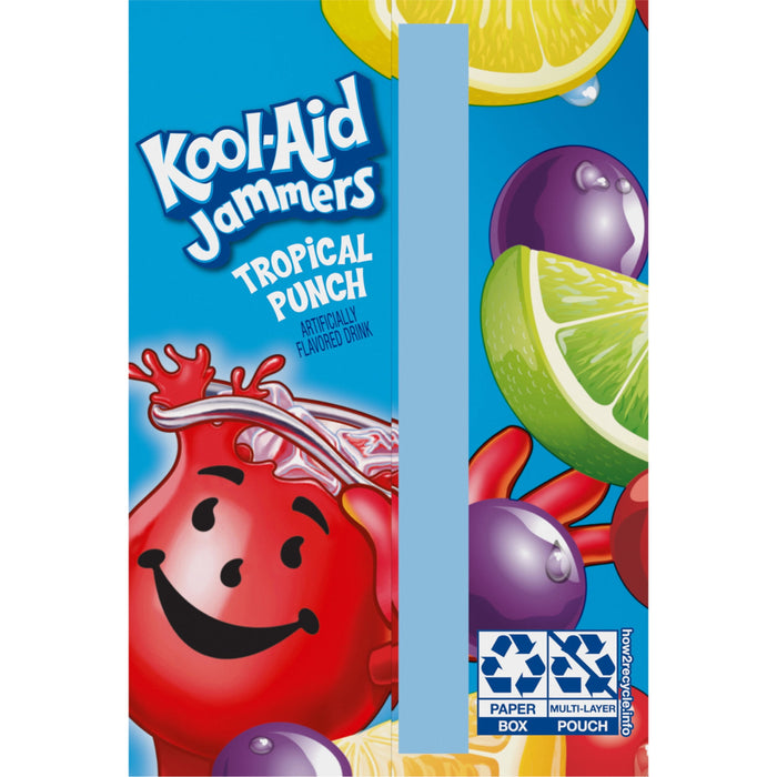 Kool-Aid Jammers Tropical Punch Artificially Flavored Kids Soft Drink 10 Pouches