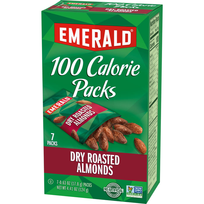 Emerald Nuts Dry Roasted Almonds, 100 Calorie Packs, 7 Ct BB. 01/26/2025