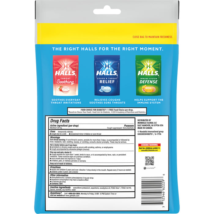 Halls Mountain Menthol, Sugar Free, 70-Count Bag