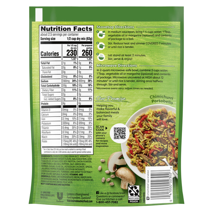 Knorr Rice Sides For a Tasty Rice Side Dish Mexican Rice No Artificial Flavors, No Preservatives, No Added MSG 5.4 oz