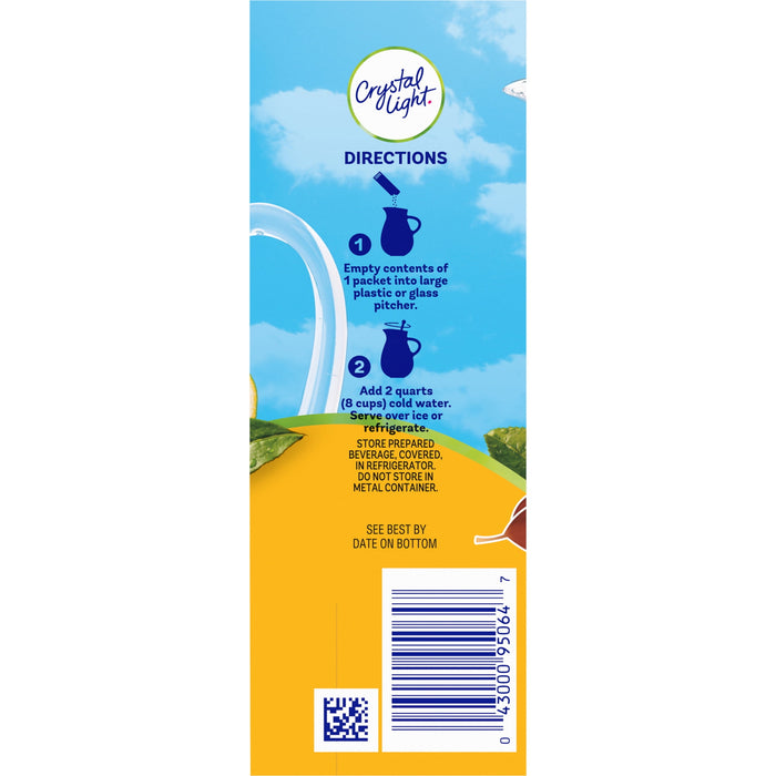 Crystal Light Sugar-Free Lemon Iced Tea Naturally Flavored Powdered Drink Mix 6 Count Pitcher Packets