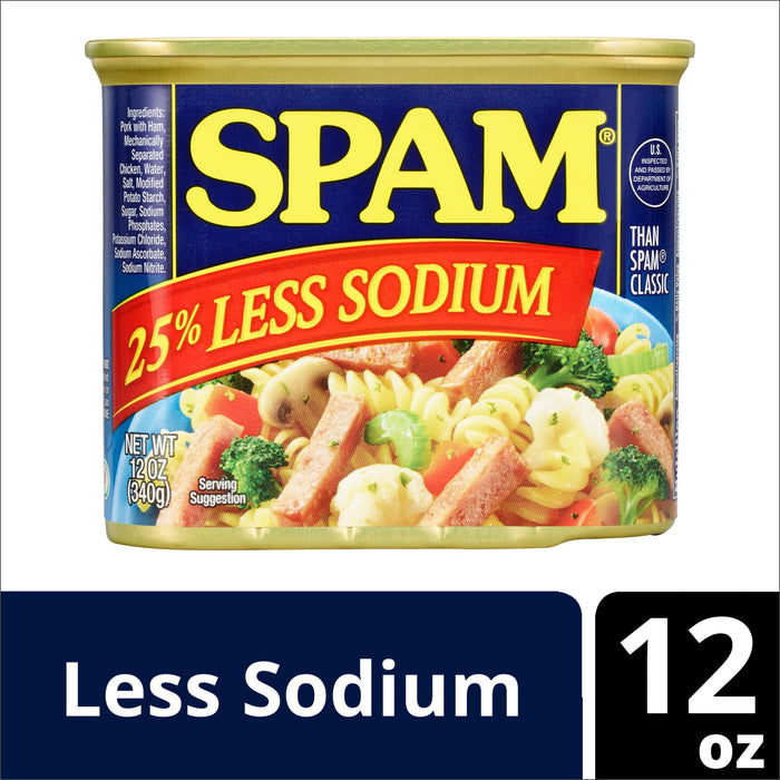 SPAM 25% Less Sodium, 12 Oz