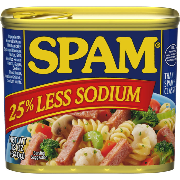 SPAM 25% Less Sodium, 12 Oz