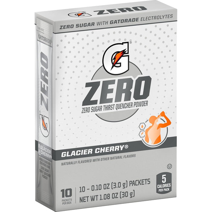 Gatorade G Zero Powder Packets Glacier Cherry 1.08oz 10ct