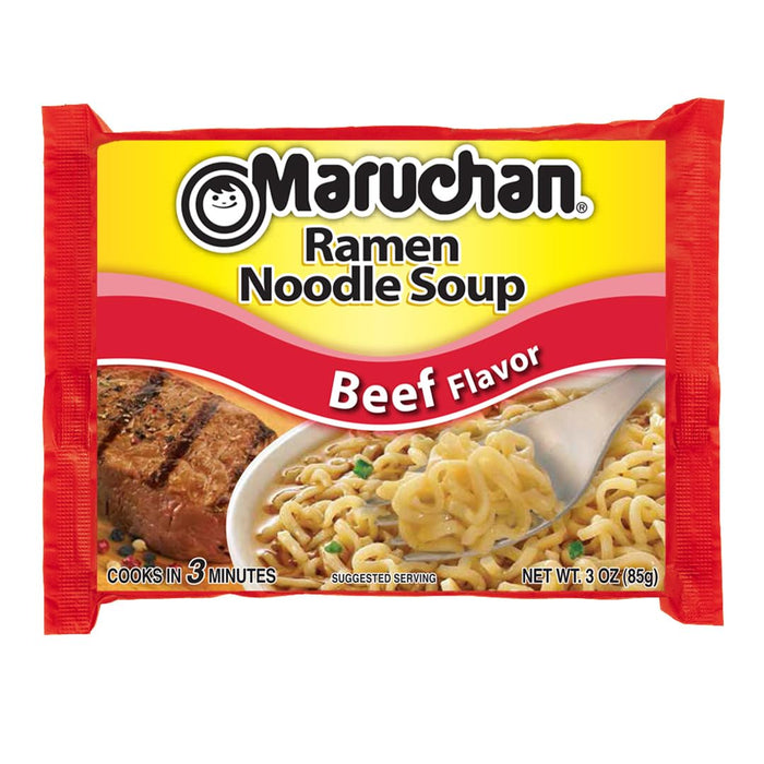 Maruchan Ramen Noodle Soup, Beef, 3 oz