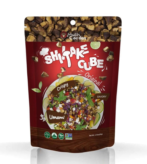 Shiitake Cube - Original, Crispy & Crunch Mushroom Snack, 2.12oz Bag