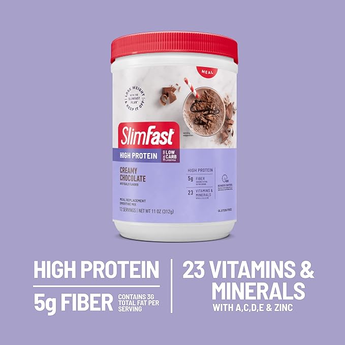 Slim Fast Advanced Nutrition High Protein Smoothie Powder, Creamy Chocolate, 11 oz