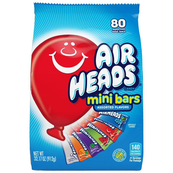 Airheads Chew y Mini Bars Assorted Flavored 32.17 oz