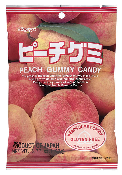 Kasugai Gummy Candy Peach 3.77 Oz