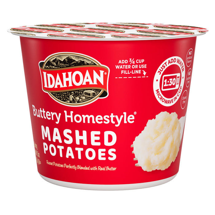 Idahoan Buttery Homestyle Mashed Potato Microwaveable Cup 1.5oz