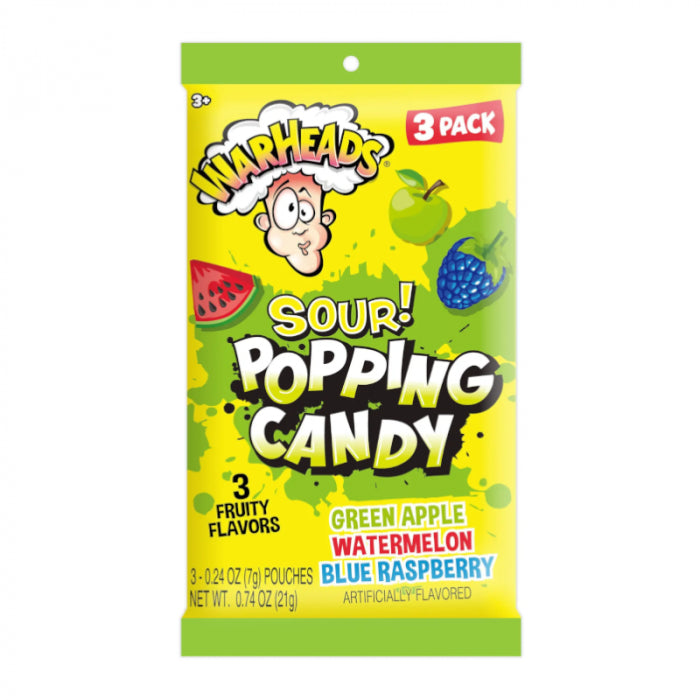 WarHead Sour Popping Candy 0.74oz BB. 01/05/2025