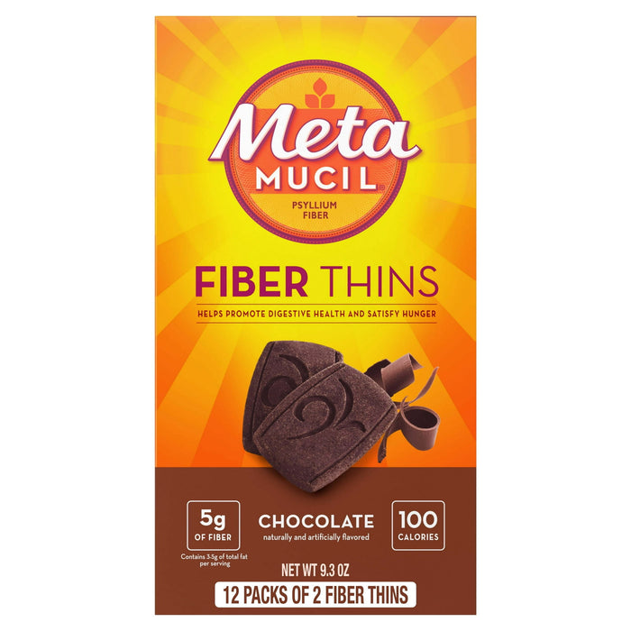 Metamucil Meta Mucil Fiber Thins Chocolate 24 Count