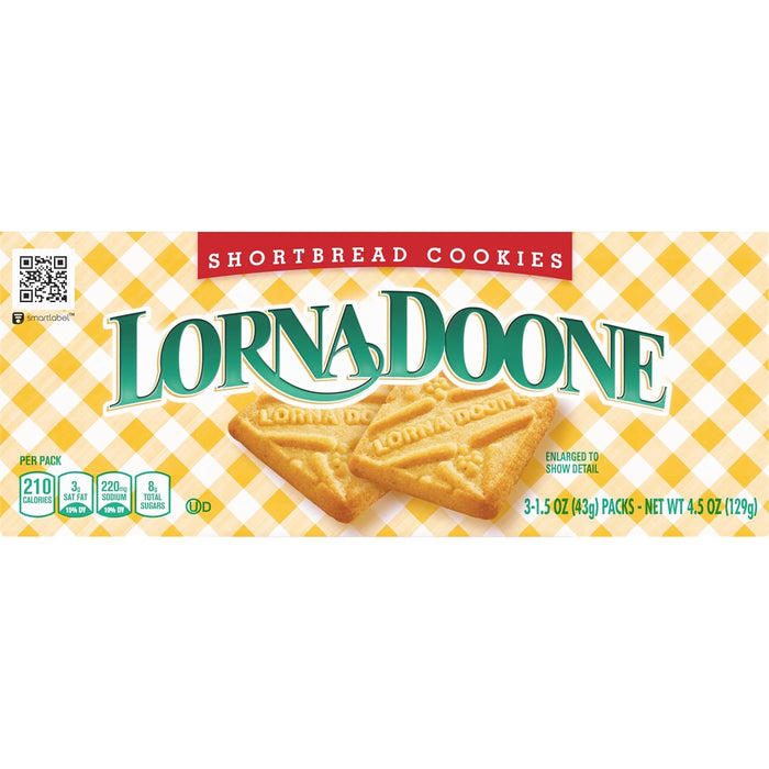 Nabisco Lorna Doone Shortbread Cookies, Thick, Rich and Buttery 1.5 oz Pack