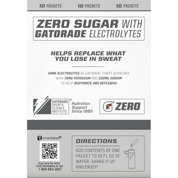 Gatorade G Zero Powder Packets Glacier Cherry 1.08oz 10ct