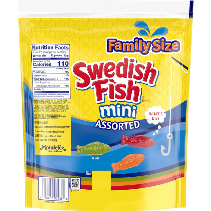 Swedish Fish - Mini Assorted Chewy Candy 1.8 lb