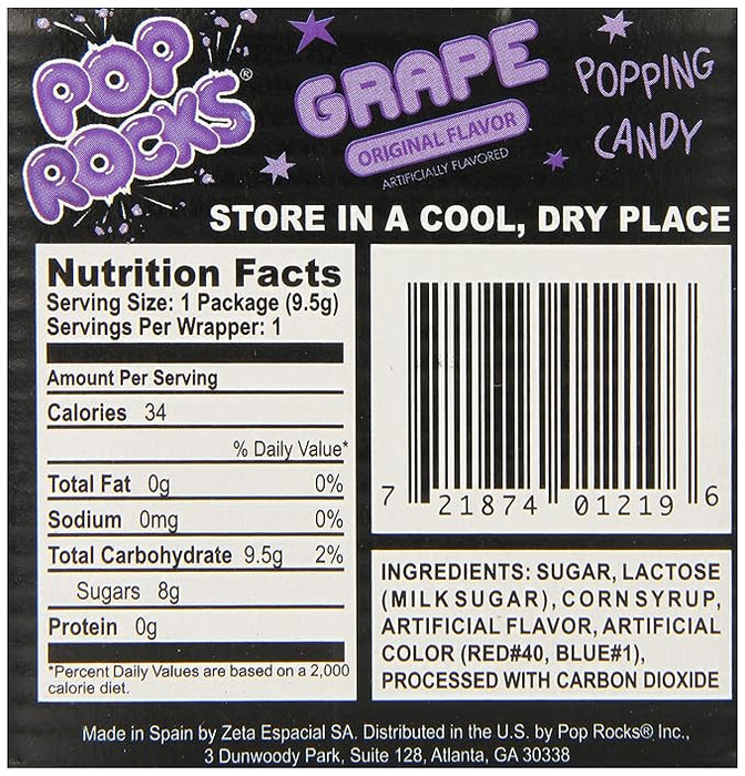 Pop Rocks Grape 0.33oz