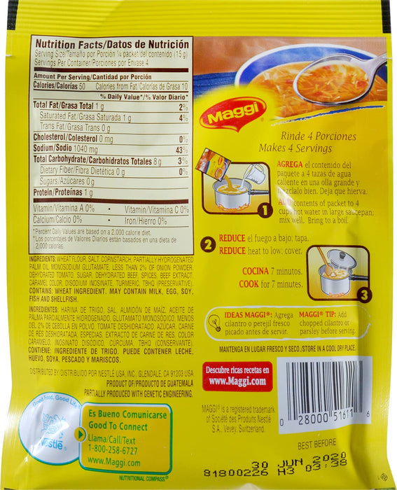 Maggi Beef Flavored Noodle Soup Mix 2.11 oz.