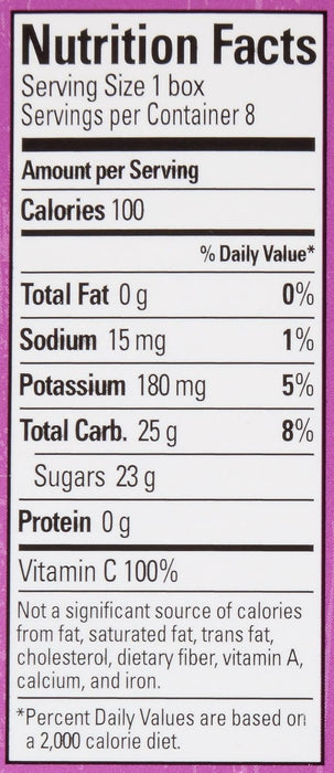 Juicy Juice Grape 100% Juice, 6.75 fl oz - Pack of 8 (54 oz in total)