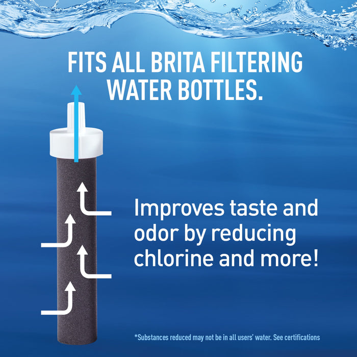 Brita 3ct Bottle Filter - Black