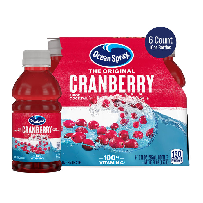 Ocean Spray Juice Cocktail, Cranberry, 10 Fl Oz, 6 Ct