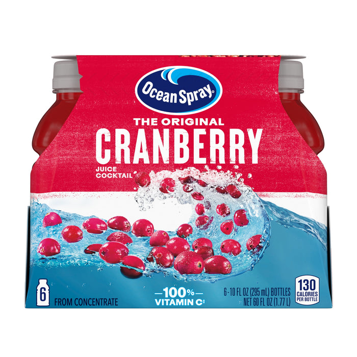 Ocean Spray Juice Cocktail, Cranberry, 10 Fl Oz, 6 Ct