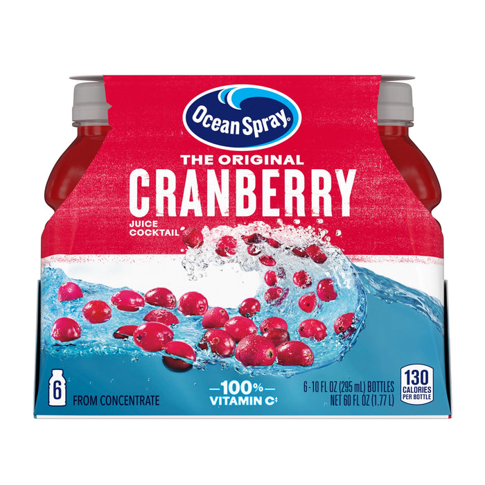 Ocean Spray Juice Cocktail, Cranberry, 10 Fl Oz, 6 Ct